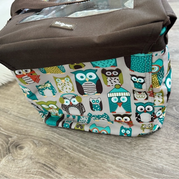 🦉💛Thirty-One Utility Owl Print Tote With Clear Cover - Picture 6 of 13